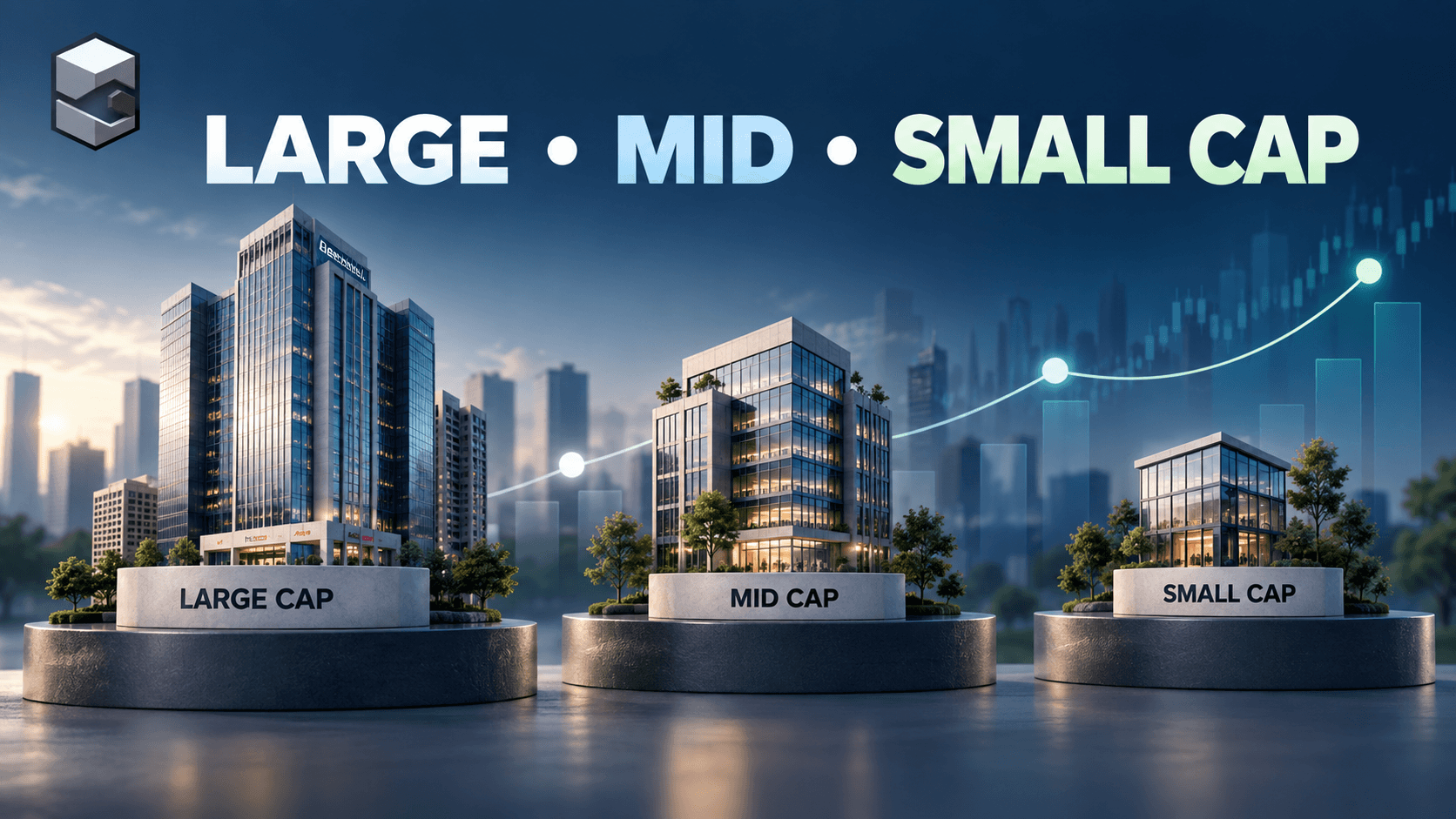 Large cap, mid cap and small cap mutual fund comparison with SEBI market-cap categories, risk and flexi-cap versus multi-cap differences.