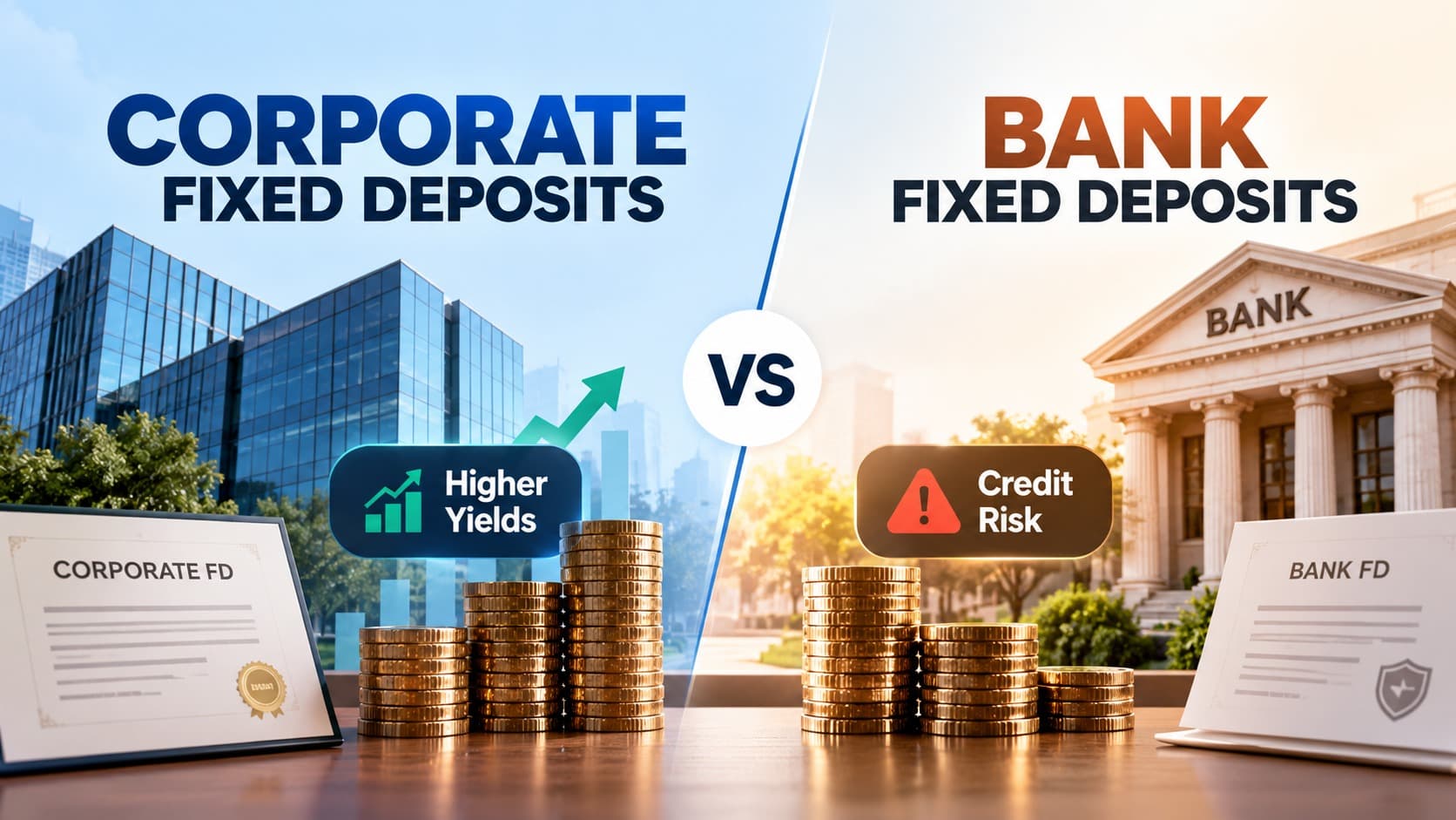 Corporate Fixed Deposits vs Bank Fixed Deposits: Higher Yields and Credit Risk