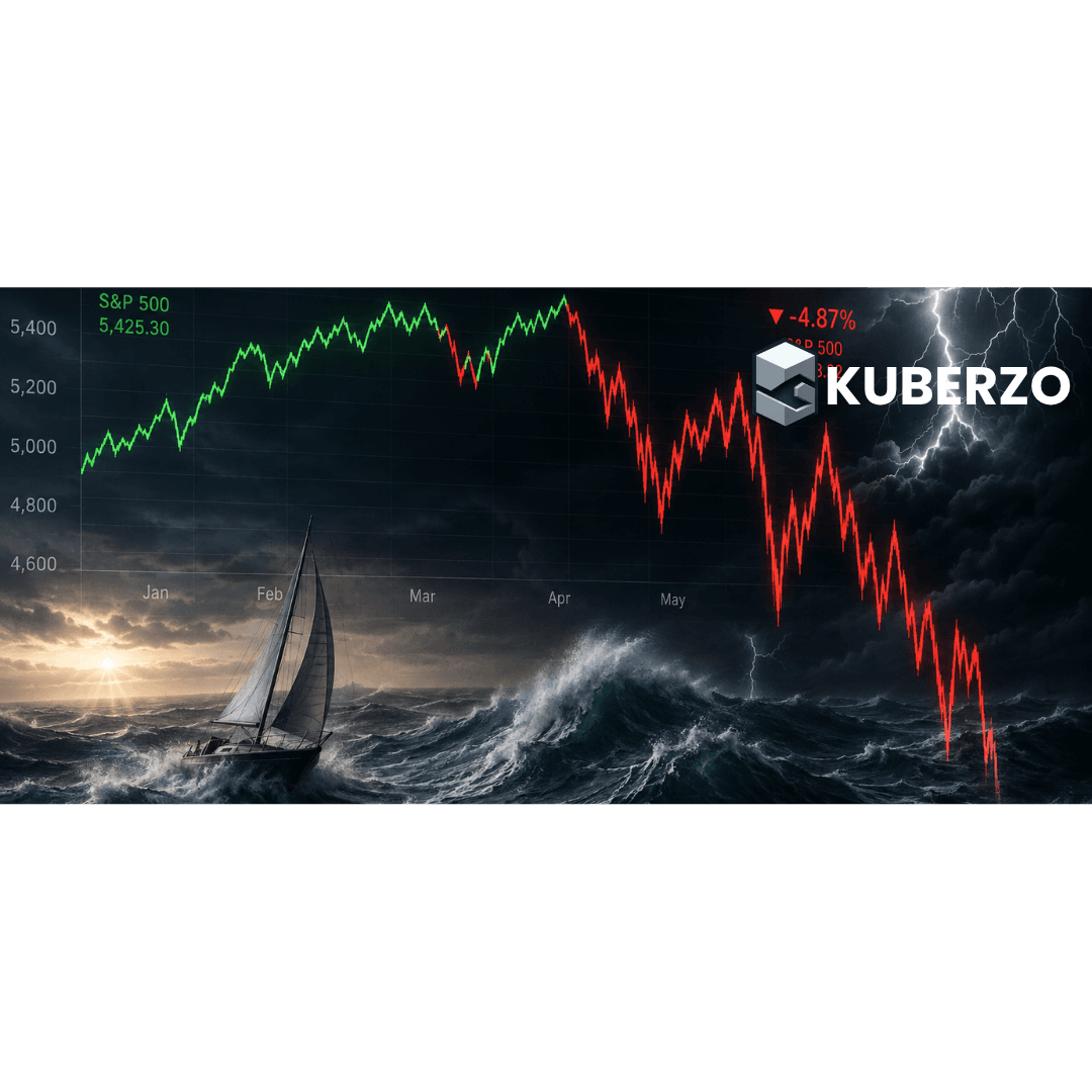 Market volatility concept with fluctuating stock market charts and financial data background, illustrating stock market volatility, market corrections, market crashes, and long-term investing strategies.